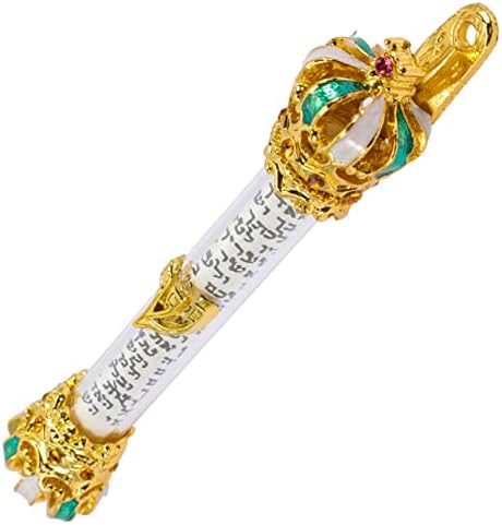 Elegant 6-Inch Metal Mezuzah Scroll for Door