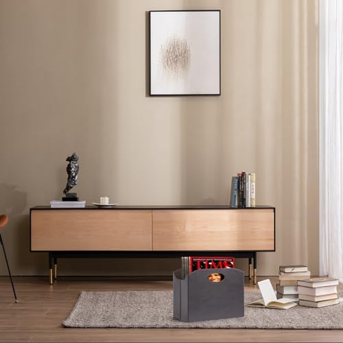 Foldable Magazine Rack Organizer for Home Desktop Storage brown
