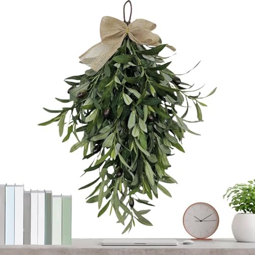 Olive Swag Wreath 24 Inch Artificial Greenery Garland