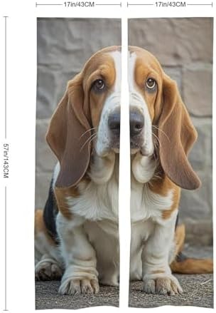 Basset Hound Door Cover Curtain 57x17 Inches