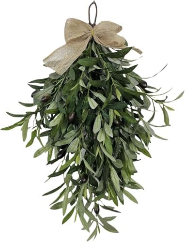 Olive Swag Wreath 24 Inch Artificial Greenery Garland
