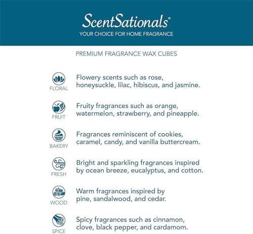 Scentsationals Wax Melts - Perfectly Pine Scented Fragrance - 24 Cubes Pack
