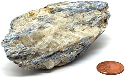 230g Rich Blue Kyanite Rough in Matrix Natural Crystal Gemstone - Brazil