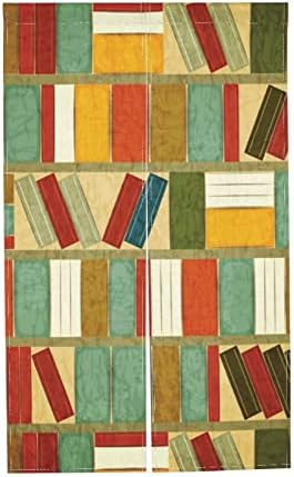 Jumusi Door Curtain 34X56 Library Bookshelf Themed Japanese Noren