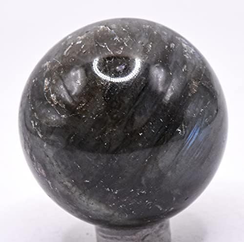 43mm Blue Azure Flash Labradorite Sphere with Stand