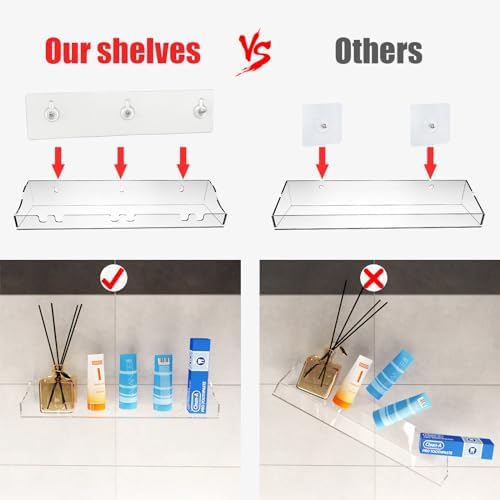 Clear Acrylic Floating Shelves 2 Pack