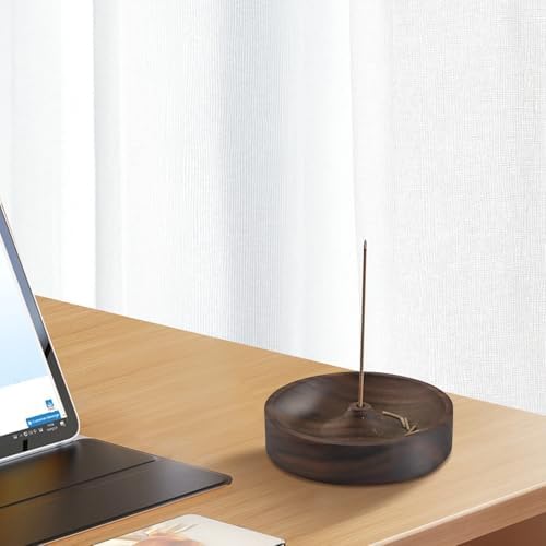 Belsea Round Wooden Incense Holder for Sticks