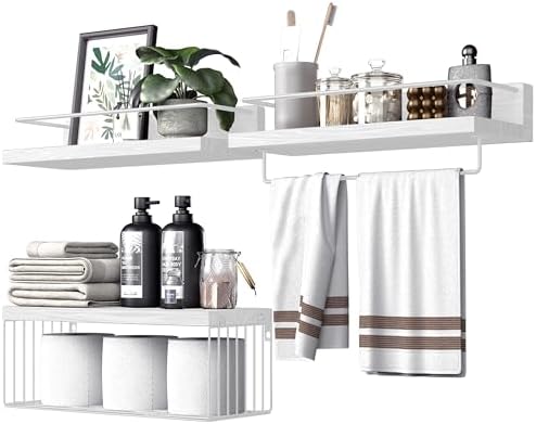 PopiShelves Wall Mounted Shelf Set with Basket