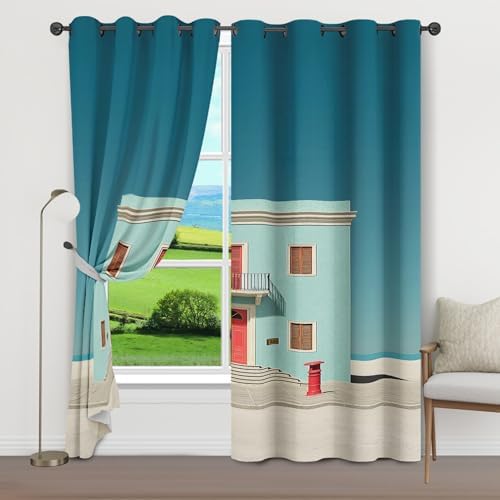European Doorway Curtains 108 Inches Long 2 Panels Set