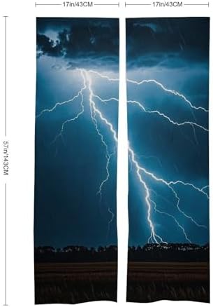 Lightning Strikes Door Curtain 57x17 Inches