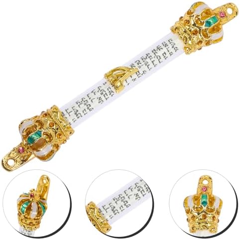 VINTORKY Jewish Mezuzah Door Sign Decor Metal Mitzvah Scroll