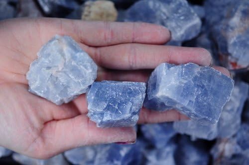 Fantasia Blue Calcite Rough Stones 1 lb AAA Grade