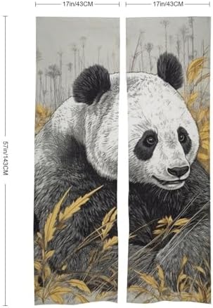 Japanese Noren Animal Door Curtain in Yellow Grass Print