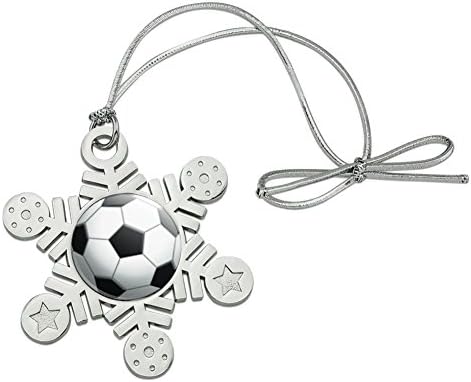 GRAPHICS AND MORE Snowflake Soccer Ball Ornament