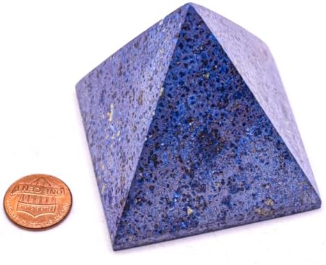 60mm Rich Blue Dumortierite Carved Pyramid Polished Crystal Mineral Specimen - Peru