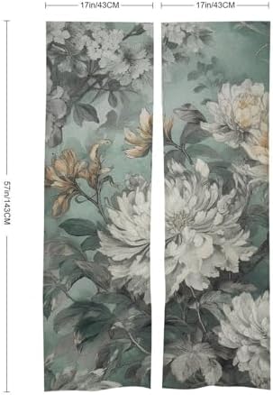 Japanese Noren Light Emerald and Gray Door Curtain 34x57