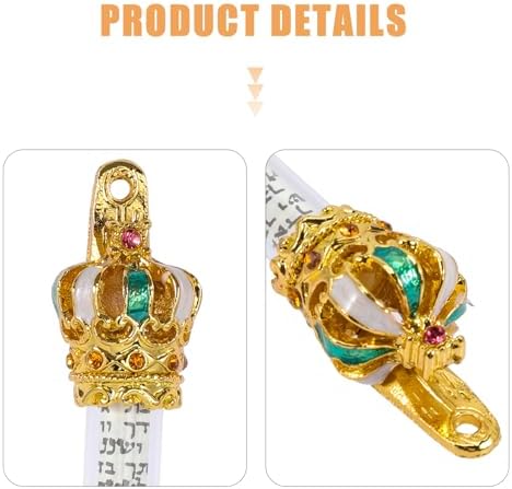 VINTORKY Jewish Mezuzah Door Sign Decor Metal Mitzvah Scroll