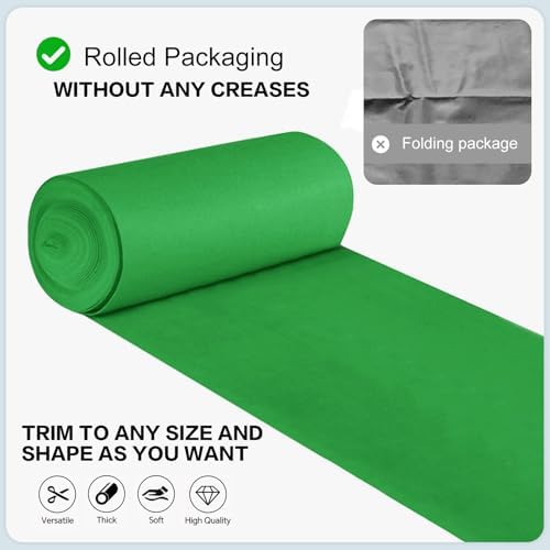 VOK Green Aisle Runner Carpet Rug 3x15ft