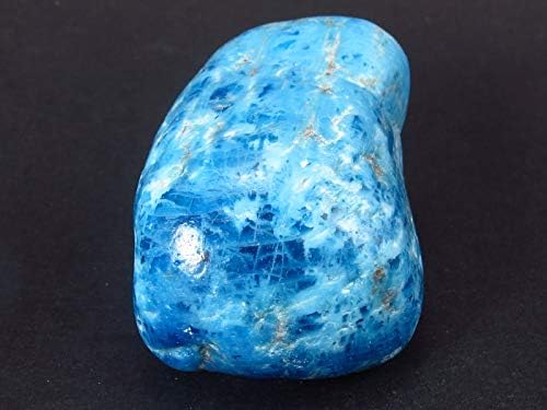 Neon Blue Apatite Tumbled Stone from Brazil 18 Inch
