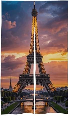 Eiffel Tower Paris Door Curtain 57x17 Inches