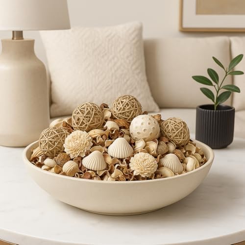 Decorative Natural Potpourri Mix with Seashells and Rattan