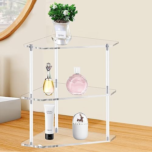Tasybox 2 Tier Corner Shelf for Bathroom Kitchen Office