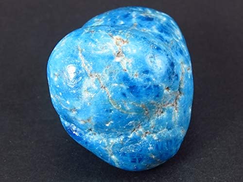 Neon Blue Apatite Tumbled Stone from Brazil 18 Inch