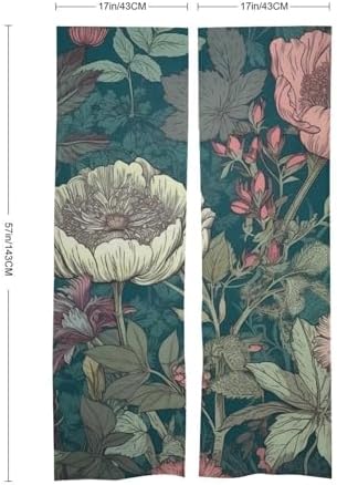 Japanese Noren Door Curtain with Blue Pastoral Design
