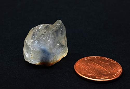 18mm Blue Dumortierite Quartz Point Natural Crystal Specimen - Brazil