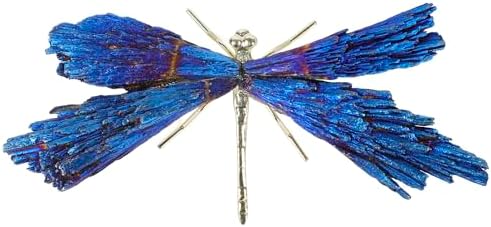 Aura Kyanite Dragonfly Crystal Decor with Stand