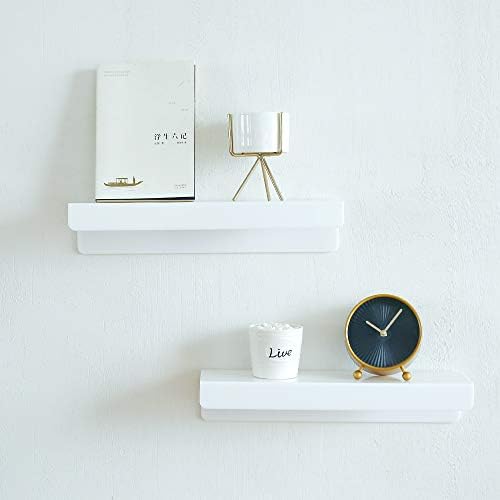 6 PCS White Wall Floating Shelf 15 Inch Acrylic Ledge Display Organizer