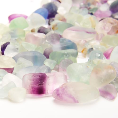 Fluorite Tumbled Chips Stone 1 Pound Blue