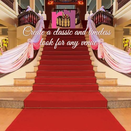 Extra Thick Red Carpet Runner for Party 3x164 ft