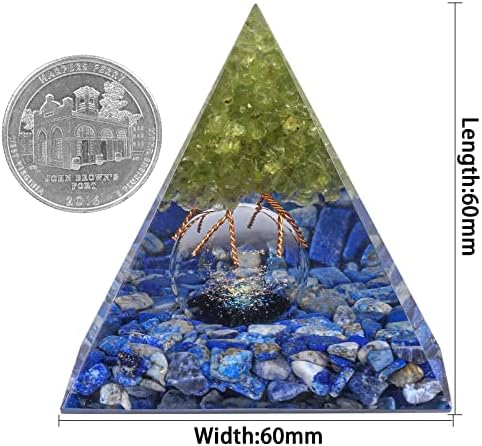 Rockcloud Tree of Life Orgone Pyramid Crystal Decor
