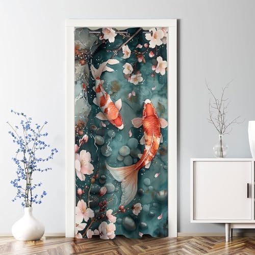 Koi Fish Door Curtains for Doorways