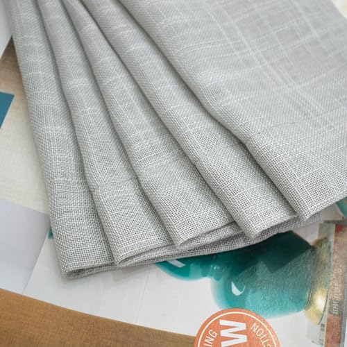 UPOPO Grey Sheer Curtains 52x92 2 Panels Rod Pocket