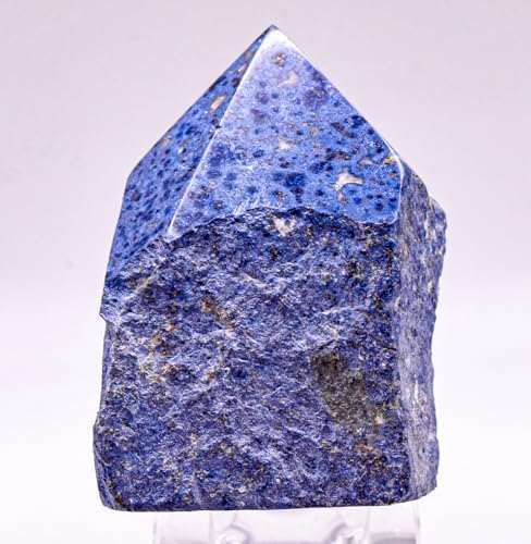 29 Inch Rich Blue Dumortierite with Quartz Carved Point Collectible Gemstone