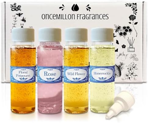 4 Bottles Mix Flowers Concentrated Fragrances 20 Fl Oz Pack