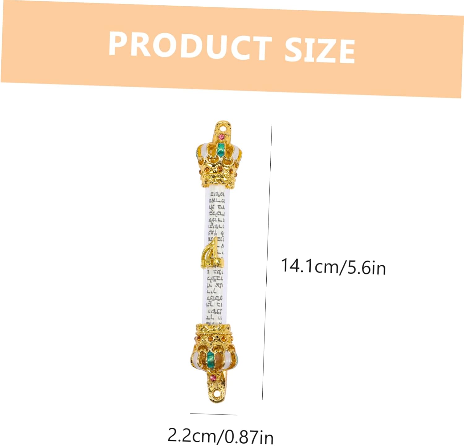 Elegant 6-Inch Metal Mezuzah Scroll for Door