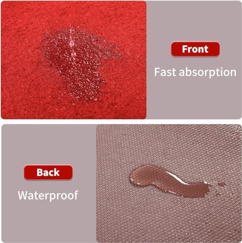 HOMBYS 450 GSM Extra Thick Red Carpet Runner 26x30 ft