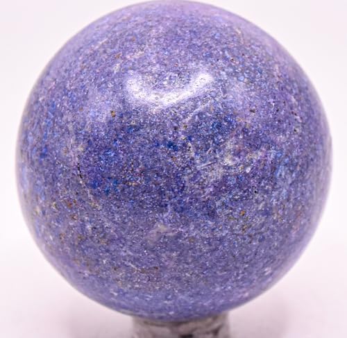 49mm Blue Dumortierite Sphere with Stand - Peru Crystal Collectible
