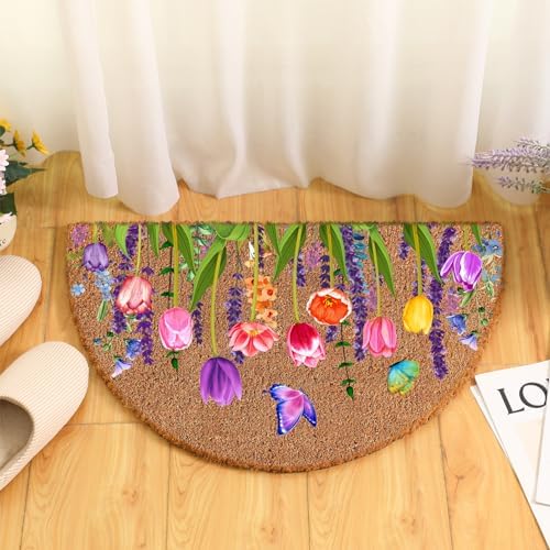 Ceenna Spring Doormat with Butterfly Design 16x24 Inches