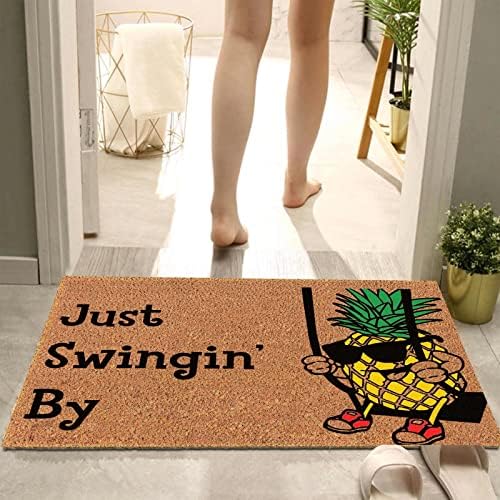 Fun Upside Down Pineapple Welcome Doormat