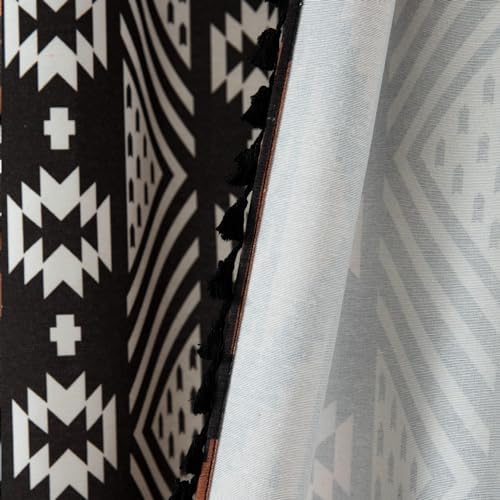 VOGOL Brown Boho Curtains 96 Inches Long