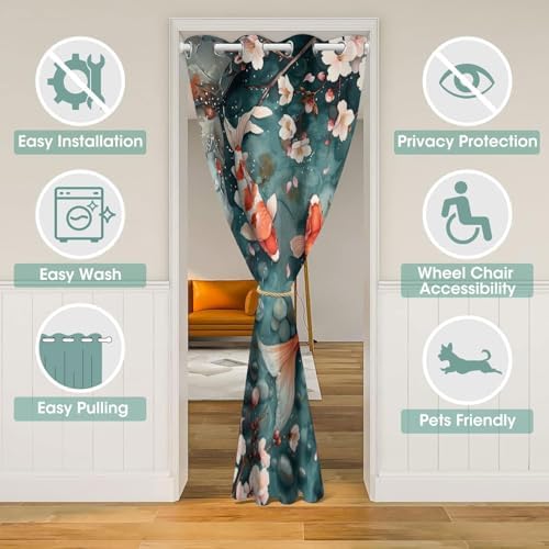Koi Fish Door Curtains for Doorways