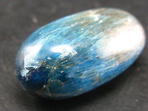 Neon Blue Apatite Tumbled Stone from Brazil 18 Inch 1