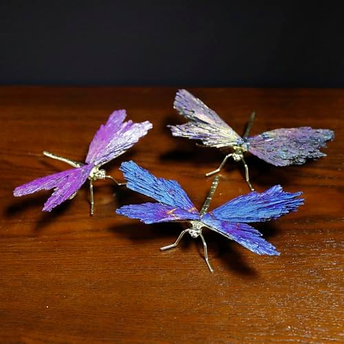 Aura Kyanite Dragonfly Crystal Decor with Stand