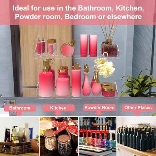 Clear Acrylic Floating Shelves 2 Pack