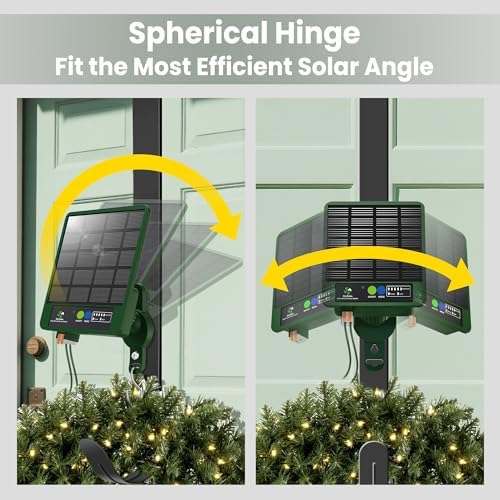 Solar Wreath Hangers for Front Door with 60 LED Lights
