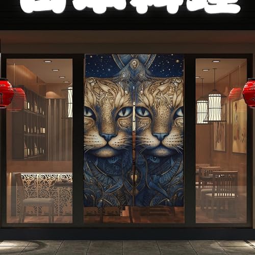 Japanese Noren Door Curtain with Star Design 34x57